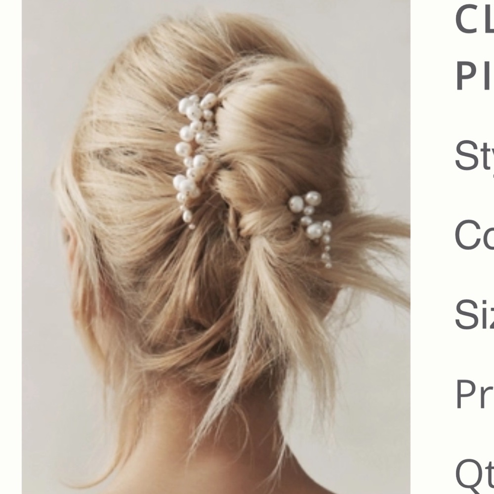 Anthropologie Cluster of Pearl Pins, Set of 5